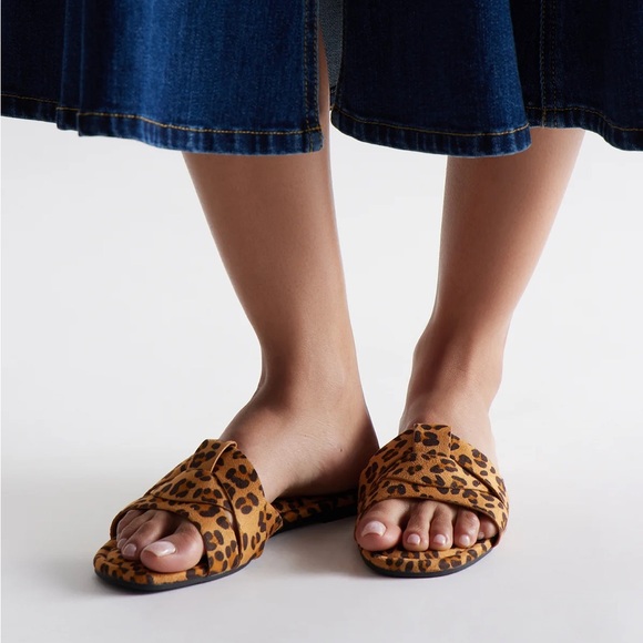 Leopard Print Slip on Sandals - Picture 4 of 6